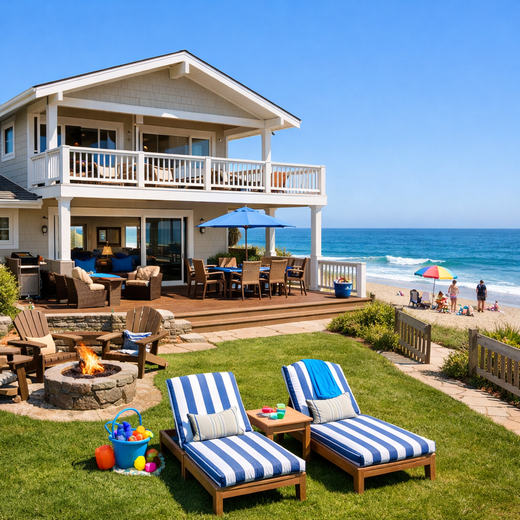 Family-friendly beach house rental